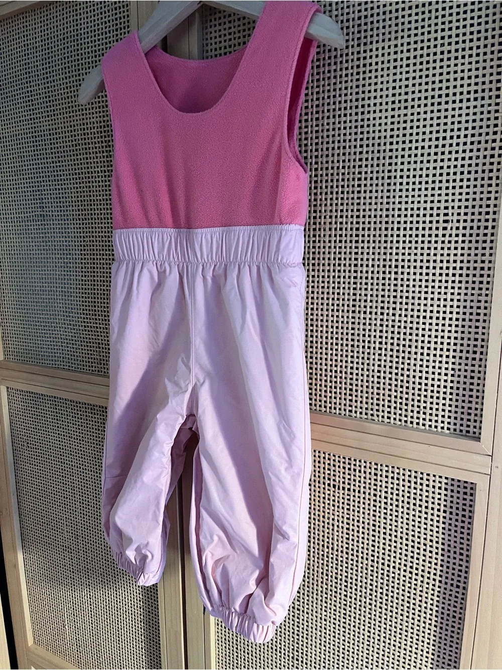 Columbia 12-18M Pink Two-Tone Kids Waterproof & Fleece Overalls